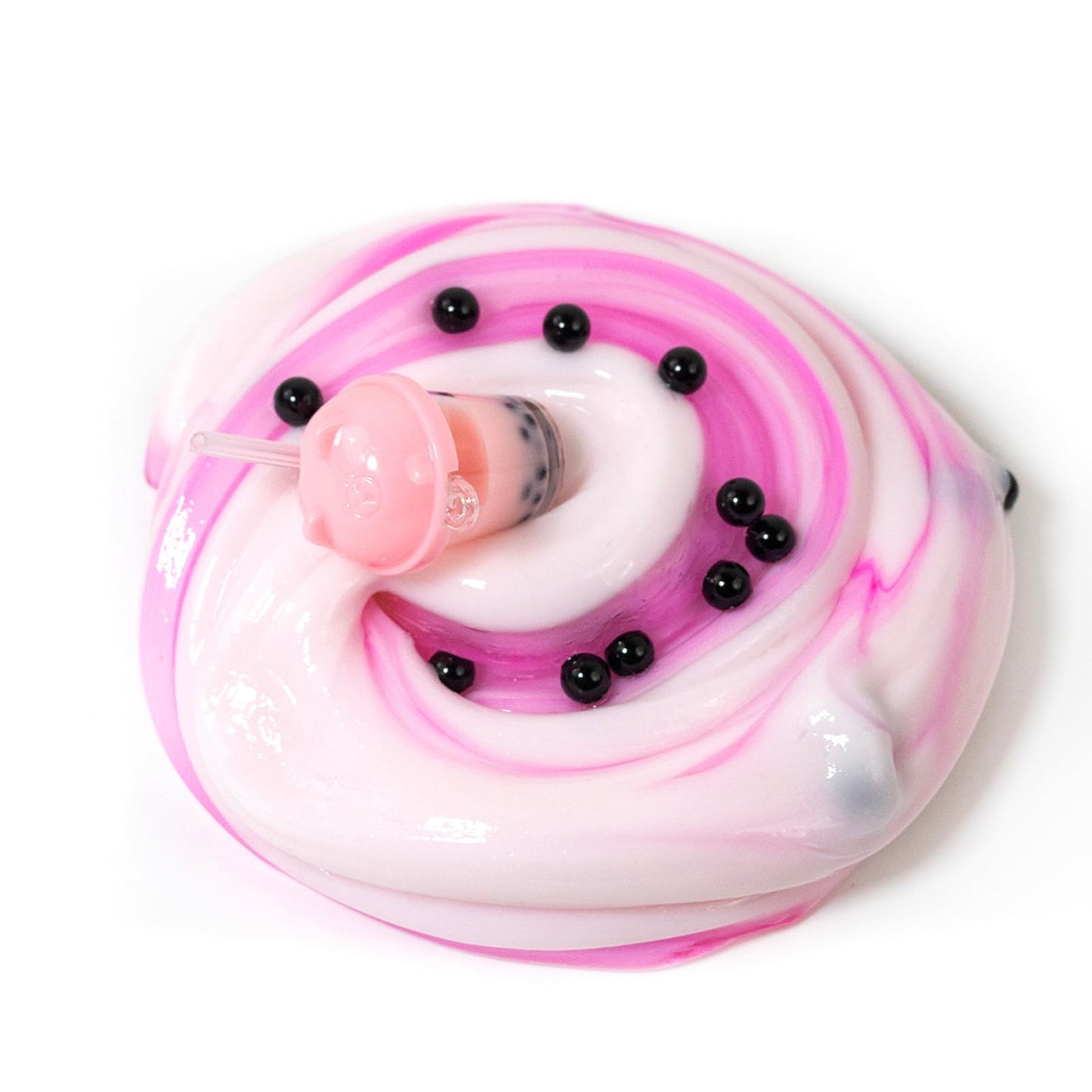 Tototang Slime-Pink Bubble Tea Themed Slime(7Oz) - Thick And Glossy Textured Slime - Handmade Slime - Asmr Slime