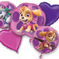 Paw Patrol Girls Pup Skye and Everest Foil Balloons Birthday Party Supplies (5 Piece Bouquet)