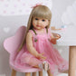 Roshuan Reborn Baby Dolls Girl 22 Inch Lifelike Realistic Toddler Reborn Doll Silicone Vinyl Full Body Waterproof With Blond Lon