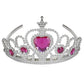 Rhode Island Novelty Tiaras with Heart Stones (12-Pack)