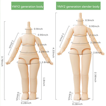 YMY OB11 Extended Size GSC 1/12 BJD Doll Body Joint Movable Doll Model Action Figure (Sakura Pink-4.33 in)