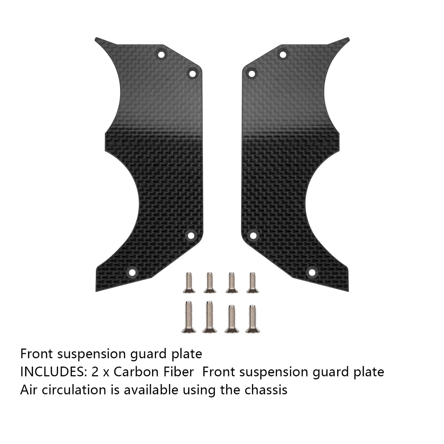 1.5Mm Carbon Fiber Air Dam Diffuser For Arrma 6S 1/7 Infraction/Limitless/Felony,Wheel Covers Lightweight Left And Right Carbon