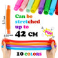 Siwarm 52 Pack Pop Tubes - Sensory Fidget Toys for Kids, Small, 10 Colors, Ideal for Anxiety Relief and Classroom Prizes