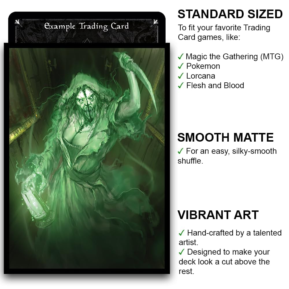 Fantasy North - Lady Donahue - Murderous Apparition - 100 Smooth Matte Tcg Trading Card Sleeves - Fits Magic Mtg Commander Pokem