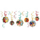Amscan 671837 Disney Elena of Avalor Birthday, Foil Swirl Decoration, 12 Ct. 5-in