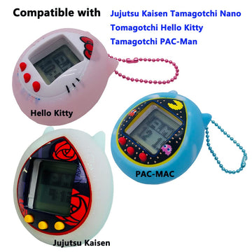 Silicone Cover Case For Jujutsu Kaisen Tamagotchi Nano, Protective Sleeve Skin Case For Tamagotchi Hello Kitty And For Pac-Man Device Interactive Game Machine(Only Cover) (Transparent Blue)