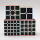CFMOUR Speed Cube Set - 2x2, 3x3, 4x4, 5x5 Magic Puzzle Cubes, Smooth ABS Carbon Fiber, Kids' Toy Bundle,