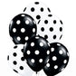AnnoDeel 50 Pcs 12 Latex Balloons, Black and White Polka Dot Balloons for Brithday Balloon Wedding Balloon decoration
