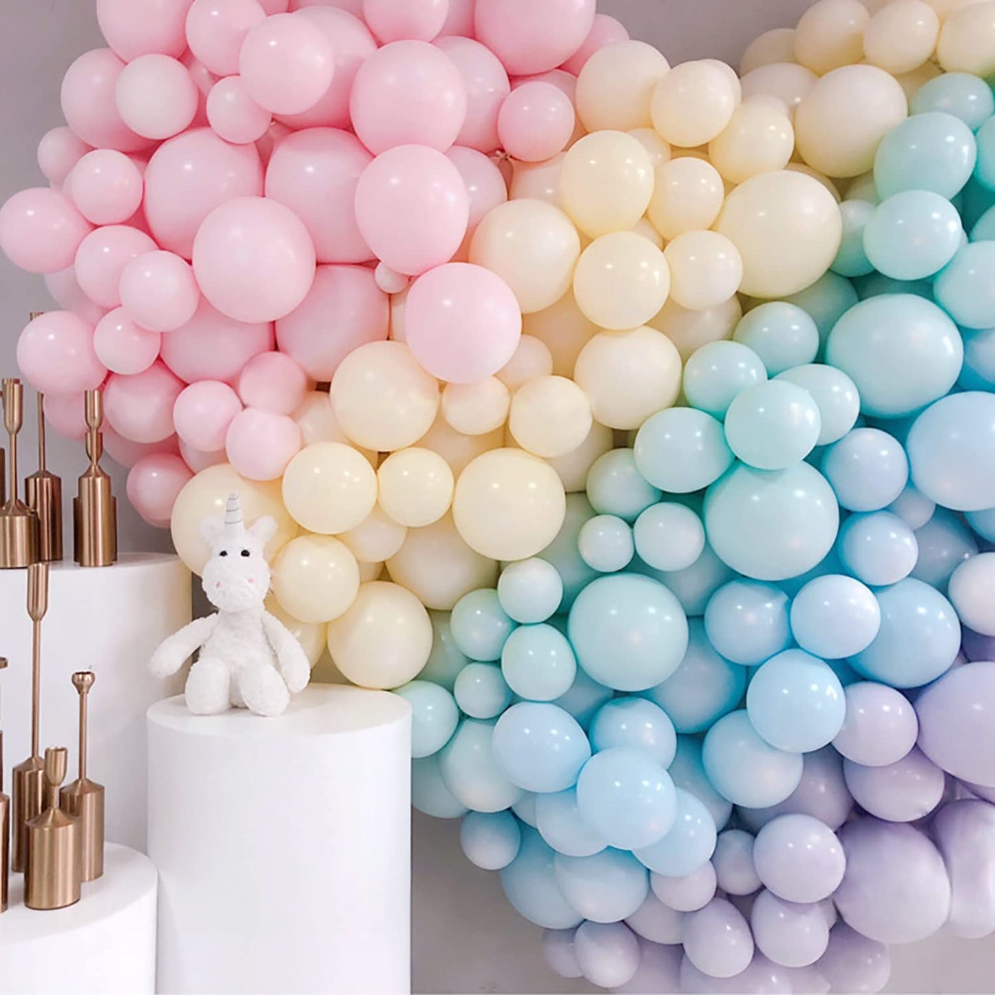 Kalor Pastel Pink Balloons,100 Pcs 5 Inch Mini Matte Latex Balloons For Balloon Garland Arch, Birthday Decoration, Wedding Party, Baby Shower Decorations