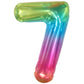 Katchon, Giant Jelly Number 7 Balloon - 40 Inch | 7 Birthday Balloon For 7Th Birthday Decorations | Rainbow 7 Balloon | Seven Balloon Number | 7 Balloons For Birthday Girl | Tie Dye 7 Balloon
