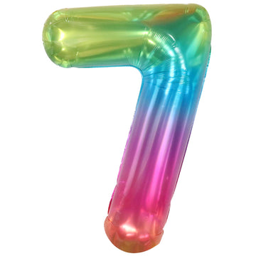 Katchon, Giant Jelly Number 7 Balloon - 40 Inch | 7 Birthday Balloon For 7Th Birthday Decorations | Rainbow 7 Balloon | Seven Balloon Number | 7 Balloons For Birthday Girl | Tie Dye 7 Balloon