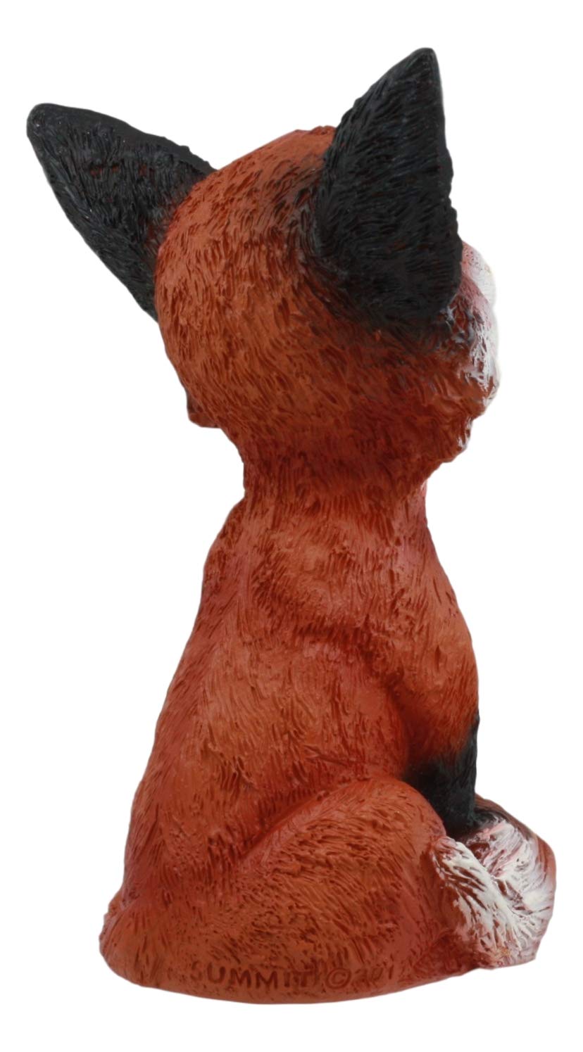 Gifts & Decor Ebros Sinister Pets Collector Teehee Grinning Sly Fox Figurine 4.25' H Red Fox Figurine