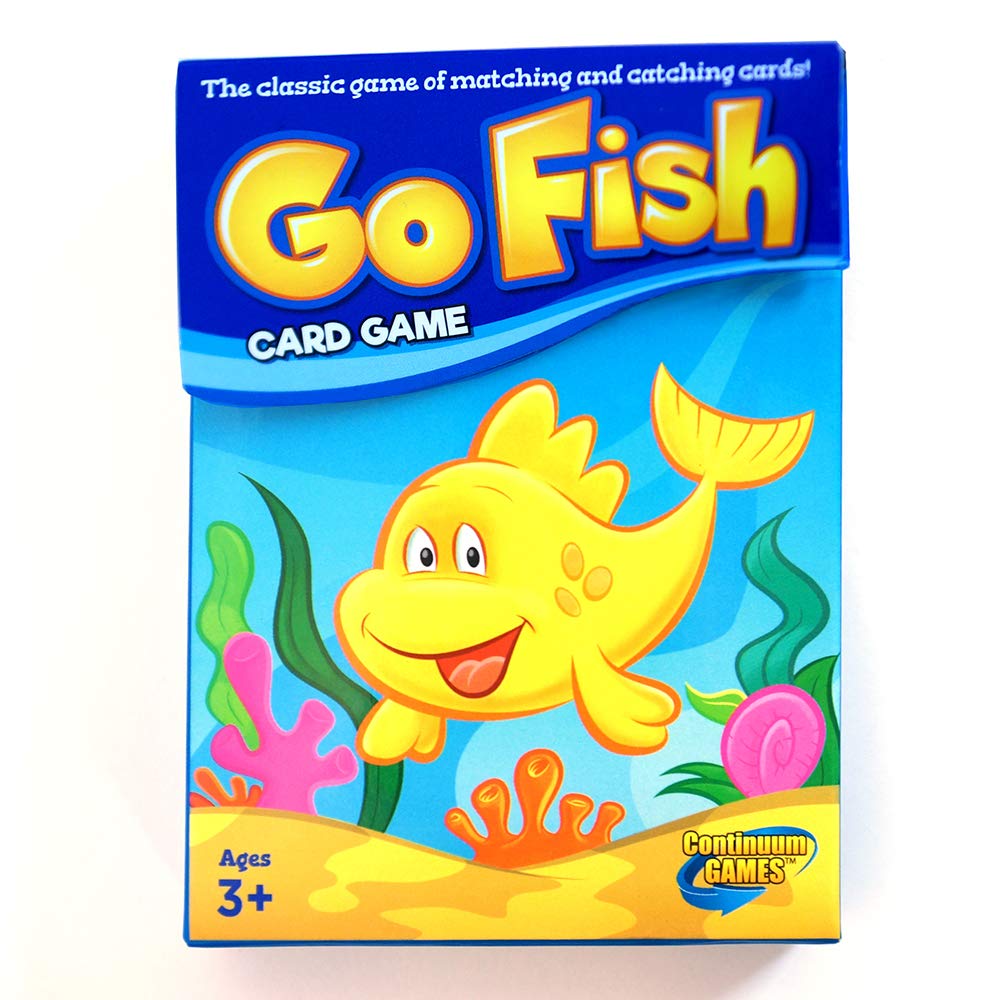 Continuum Games Go Fish Classic Card Game for Children Age 3+, Blue, Cardstock, Model CG1606