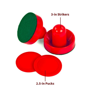 Hathaway 3-Inch Striker and 2.5-Inch Puck Air Hockey Set  Red
