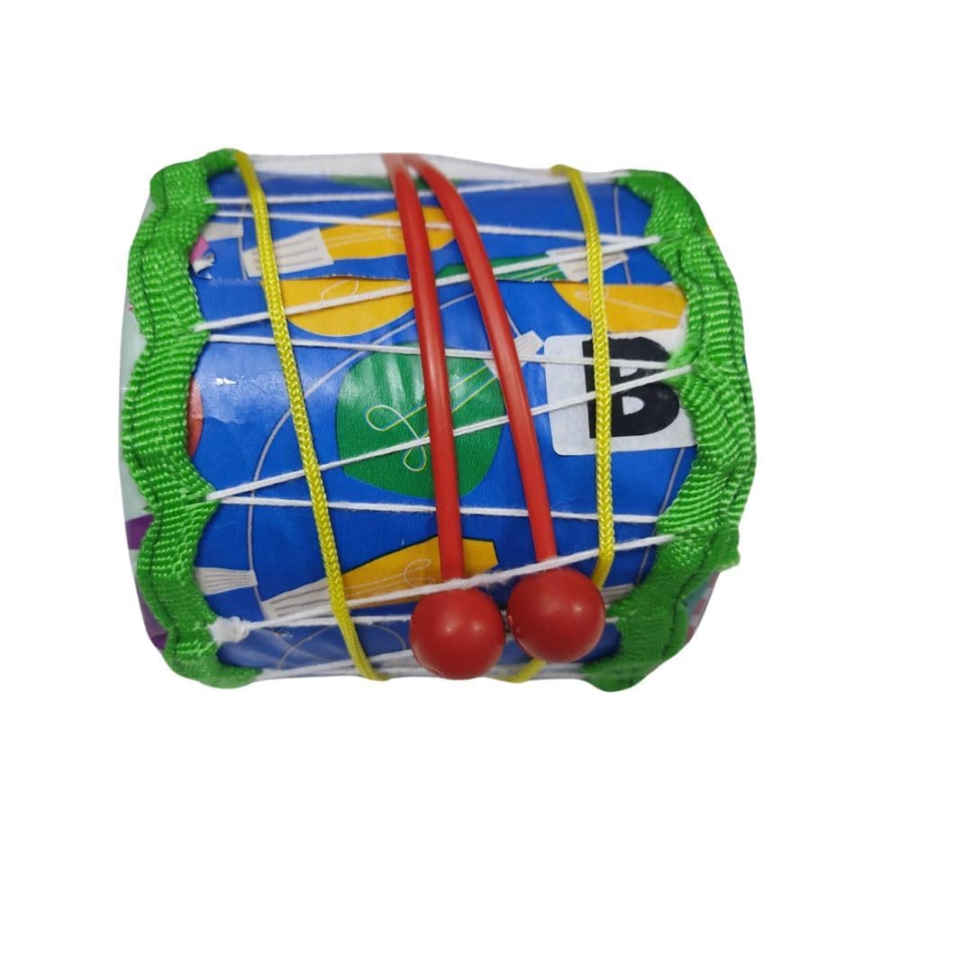 Atishay Retail Plastic Small Drum Set For Kids With 2 Sticks (Funny Drum) And Plastic Large Drum Set For Kids With 2 Sticks