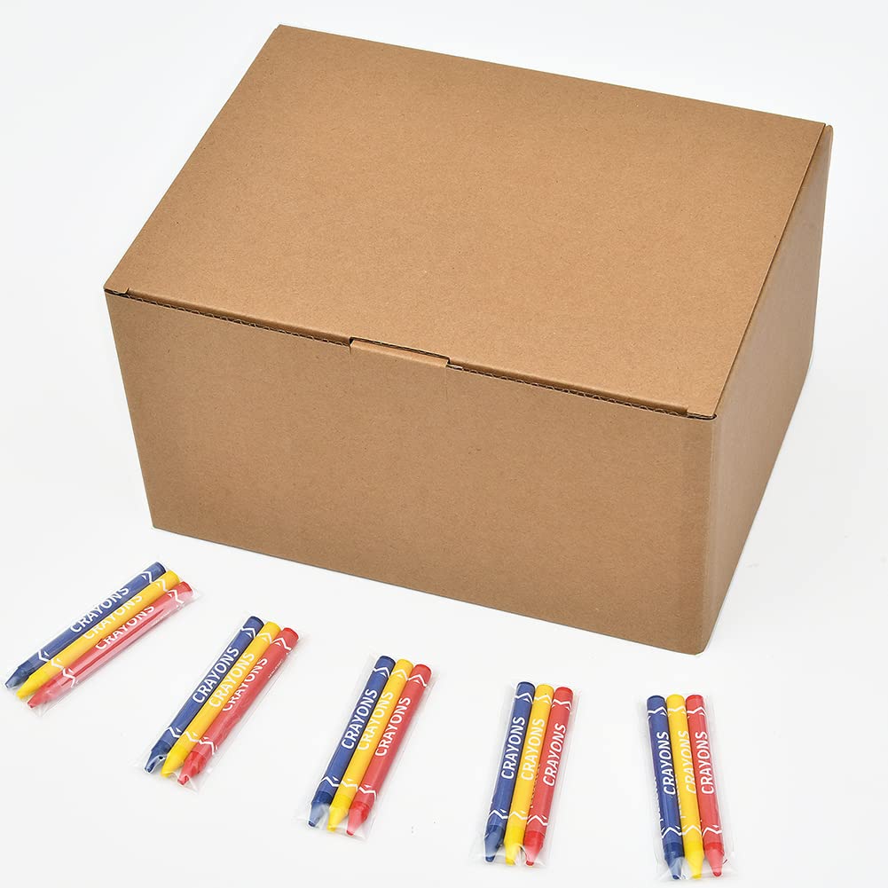 Madisi Crayons Bulk Pack - Regular Size, 900 Count, 3 Colors (Blue, Red) - Model PE-C03-300, Ideal for Art Projects and Schools