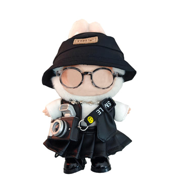 Mrwtesio Doll Clothes for Lububu  enhanced 8-Piece Lububu Outfits Set  7 Inch Lububu Clothing Accessories (No Doll) (Black C)