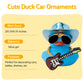 wonuu Car Decorations Laser Cowboy Hat Rubber Ducks, Dashboard Rubber Ducky for Car Ornament Cute Duck with Hat, Glasses, Neckla