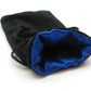 5'X8' Black Velvet Dice Bag With Blue Satin Lining