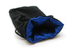 5'X8' Black Velvet Dice Bag With Blue Satin Lining