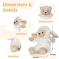 My Oli 7'' Plush Bear Costumed Lamb Hooded Stuffed Animal Bear Stuffed Lamb Plush Toys Gift For Kids Boys Girls