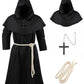 Knelor Kids Monk Friar Hooded Robe Priest Robe Halloween Cosplay Cloak Costume For Boys And Girls