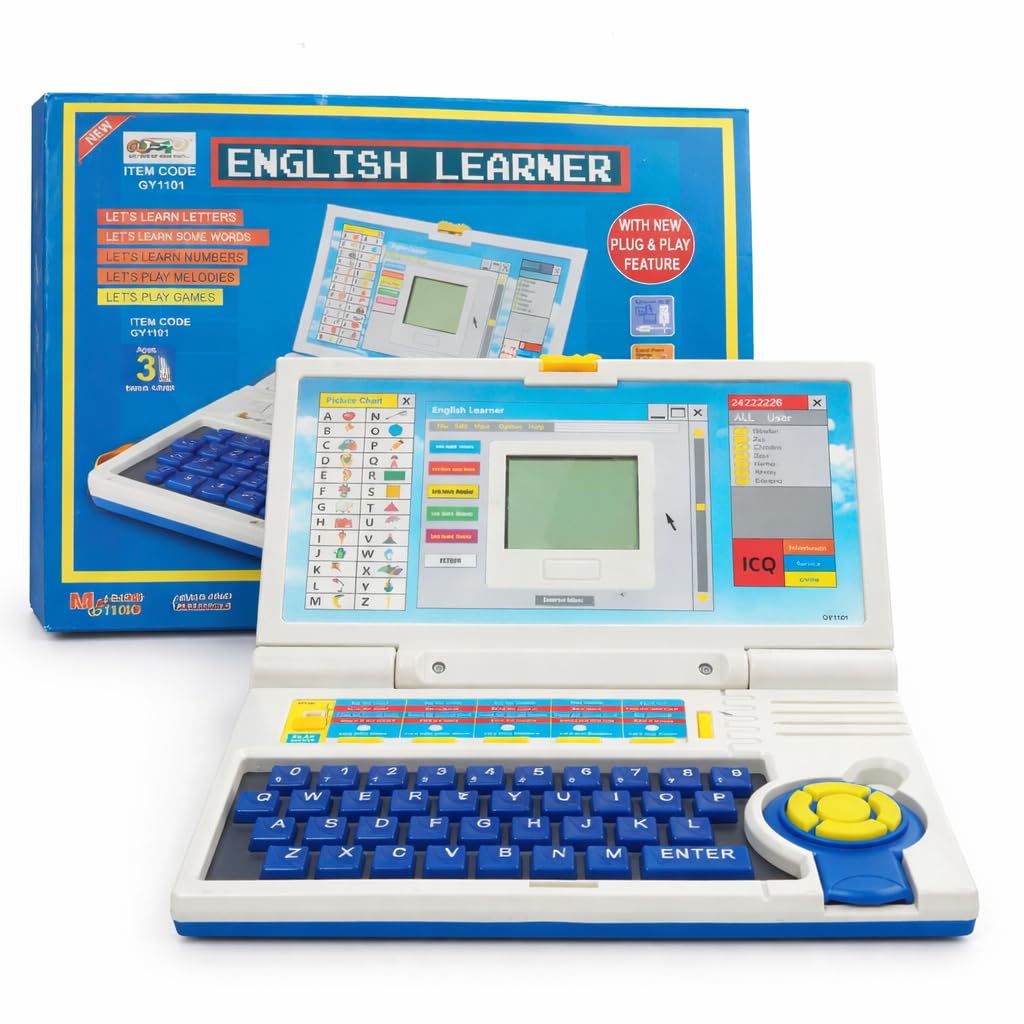 Educational Laptop Computer Toy for Kids 3+ Years  20 Fun Activity Learning Machine, Learn Letter, Words, Games, Mathematics, M