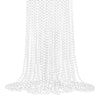 SHAOQINLIN 24 Pcs White Bead Necklaces, 33 Inch 7 mm 4th of July Beads Necklace Mardi Gras Round Party Beaded Necklaces Bulk for