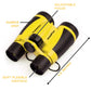 Adventure Kidz Outdoor Exploration Kit, Yellow Backpack, Binoculars, Magnifying Glass, Lensatic Compass, Fox Whistle For Boys And Girls