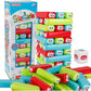 wonuu Timber Tower Block Stacking Game - Educational Plastic Building Blocks, Antis Color-t-2-41, Fun for Kids