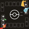 Biouai Playmat - Large Rubber Trading Card Game Mat for 2 Players - Black with Carry Case Tube