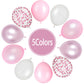 Paready Pink Balloons Set, 60 Pcs 12 Inch Pearl Pink Balloons Pink Metallic Macaron Pink Balloons, Pink Confetti Party Balloons