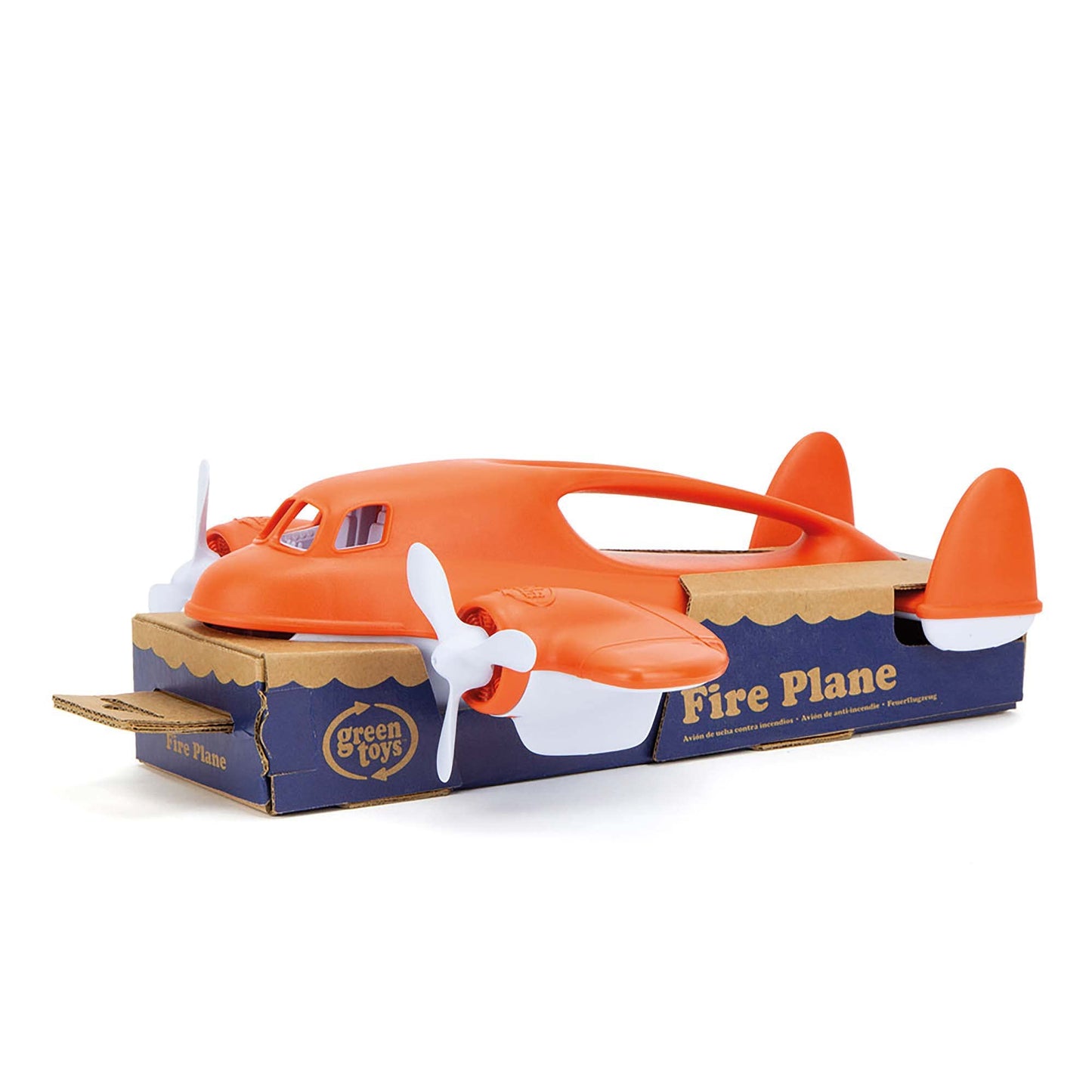 Green Toys Fire Plane - Pretend Play, Motor Skills, Kids Bath Toy Vehicle. No Bpa, Phthalates, Pvc. Dishwasher Safe, Recycled Plastic, Made In Usa.