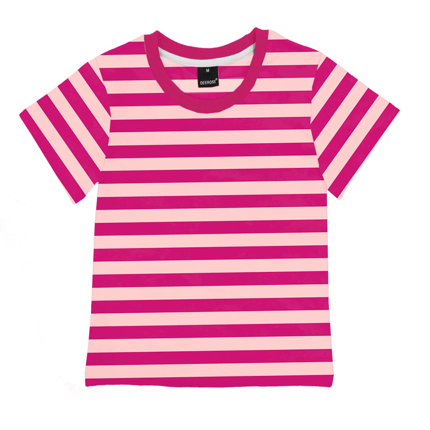 Halloween Kids Cheshire Cat Costume Pink Striped Shirt Girls Casual Summer Top 9-10 Years
