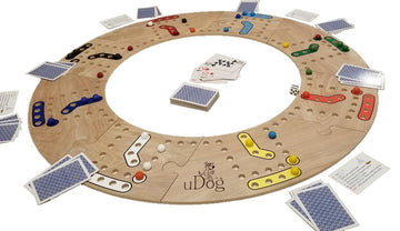 Udog Board Game | Old-Fashioned Fun For 2–12 Players | Handmade In The Usa | Durable Wooden Pieces To Last A Lifetime | Family Game Night (8-Player)