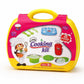 GURTOY Kids Cooking Set Toy, Pretend Play Kitchen Set with Stove, Utensils & Pots, Portable Briefcase, Ages 3+