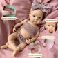 Yokyyi Reborn Baby Doll - 13 Inch Bettie  Anatomically Correct  Realistic Soft Silicone Doll with Dark Pink Bow Dress