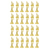 24Pcs Gold Brass Trumpet Ornament Decoration - Golden Plastic Trumpet Diy Scene Decoration Music