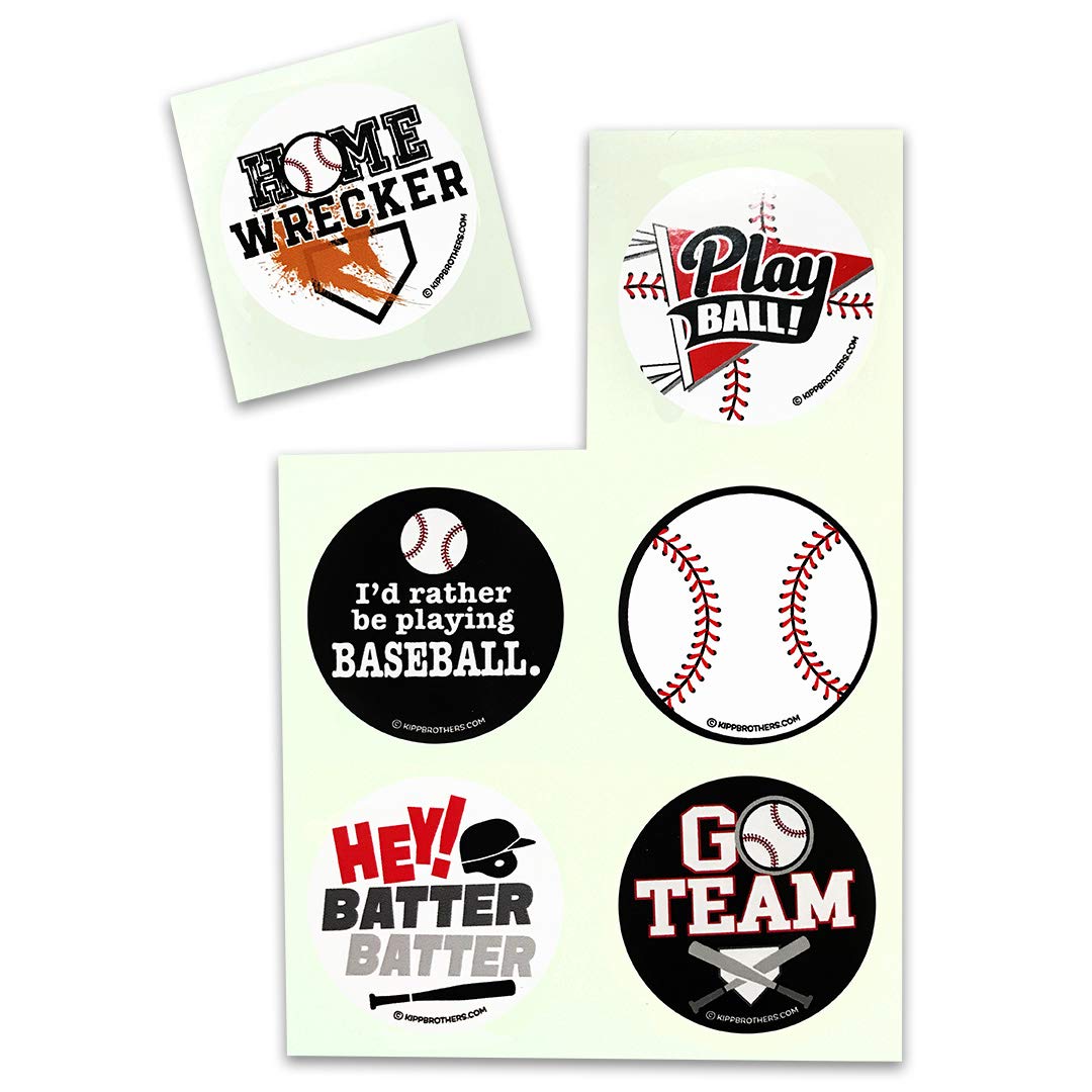 Assorted Baseball Sports Sticker Sheet Pack - 102 Stickers