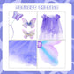 Wildparty Girl Fairy Costume Set With Butterfly Wings, Tutu, Butterfly Hair Clips, Magic Wand, Headband And Veil Costume Set For 3-8 Years Girl Dress Up And Birthday Party Ballet Dance (Purple)