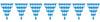Beistle Plastic Oktoberfest Bavarian Pennant Banner for German Theme Party Supplies, 11 x 12, Blue/White