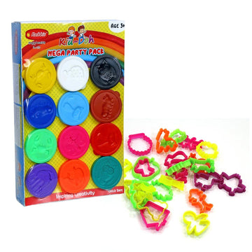 Rabbit Mega Joy Pack  12 Color Modeling Dough Set for Kids with 24 Molds + Tools | Fun Activity Set with Roller & Cutter | Mult