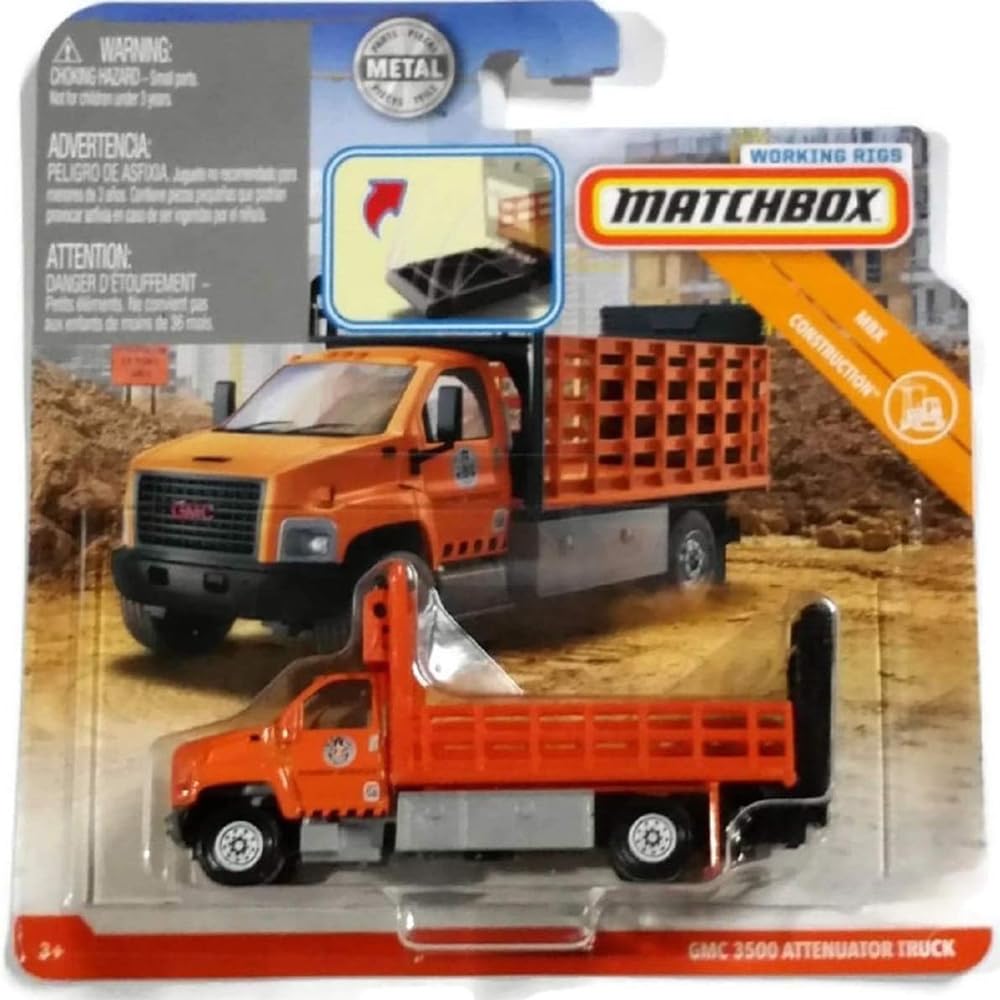 Matchbox Mbx Construction - GMC 3500 Attenuator Truck