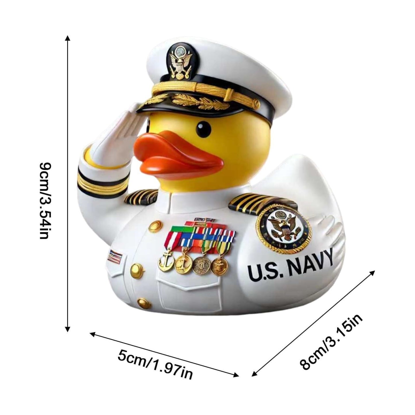 evqosiv Veterans Memorial Duck, Rubber Ducky Gifts, Resin Veteran Duck Figurines Forces Memorial Rubber Ducks Army Military Rubb