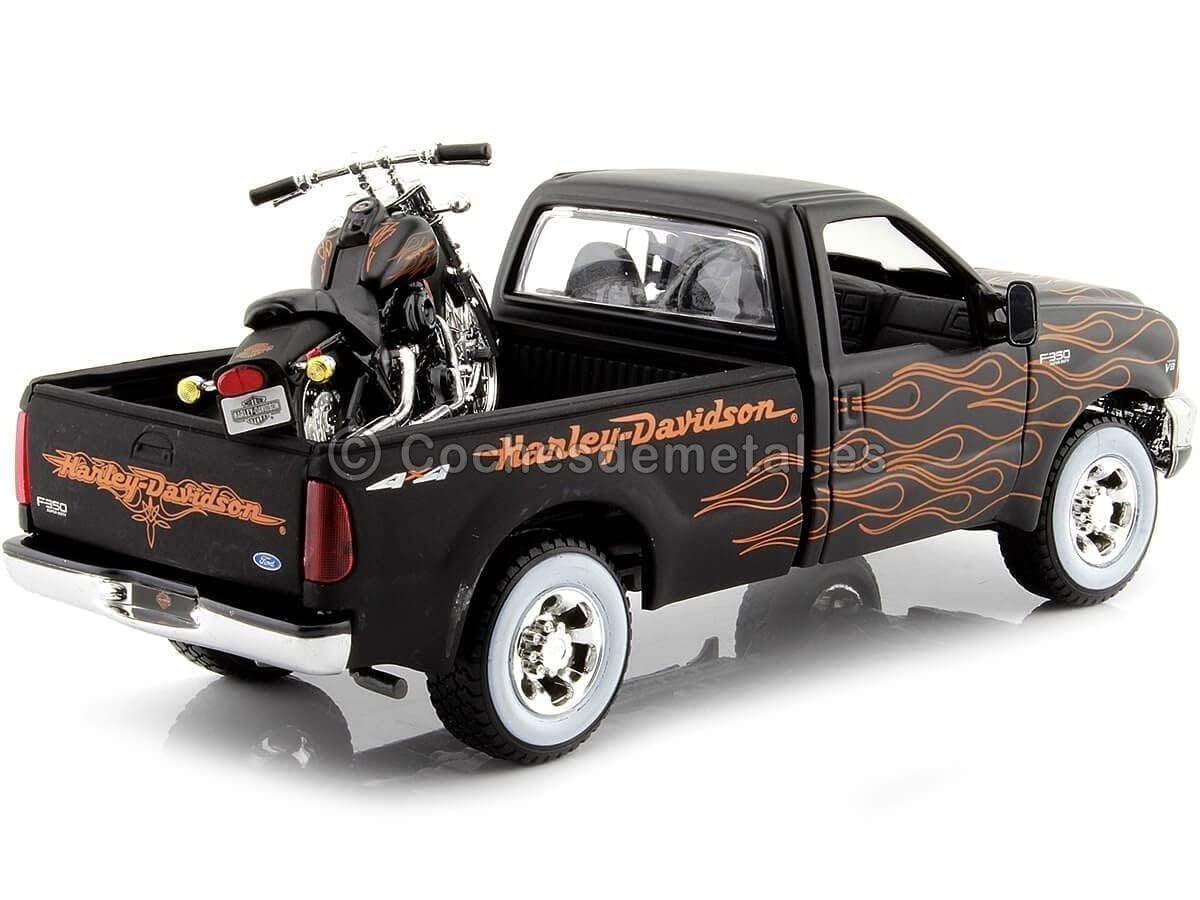 Maisto 32181BK Harley Davidson 1936 Model Miniature Vehicle - 1:24 Scale, Black Metal, Small Size