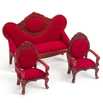 Keldoner Wooden Dollhouse Furniture 1 12 Scale, Doll House Furniture Toys For Dollhouse Living Room Incl Classical Sofa And Arm