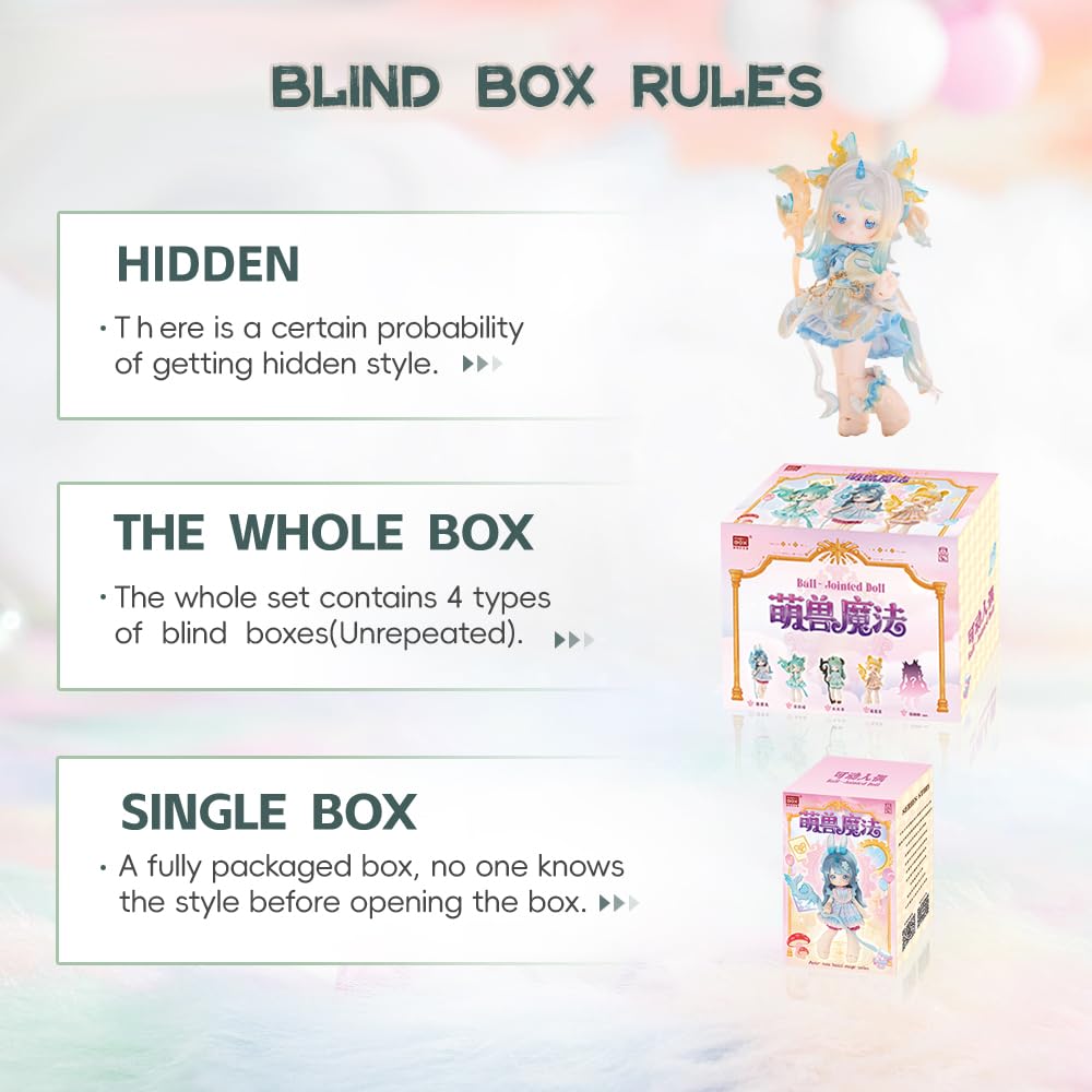 Xidondon Antu Cute Beast Magic Series Ob11 1/12 Bjd Doll Gift Figure Toy Cute Action Anime Figures Dolls Toys (Single Box)