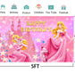 Princess Backdrop for Birthday Party Decorations, Princess Aurora Background for Baby Shower Party Cake Table Decorations Suppli