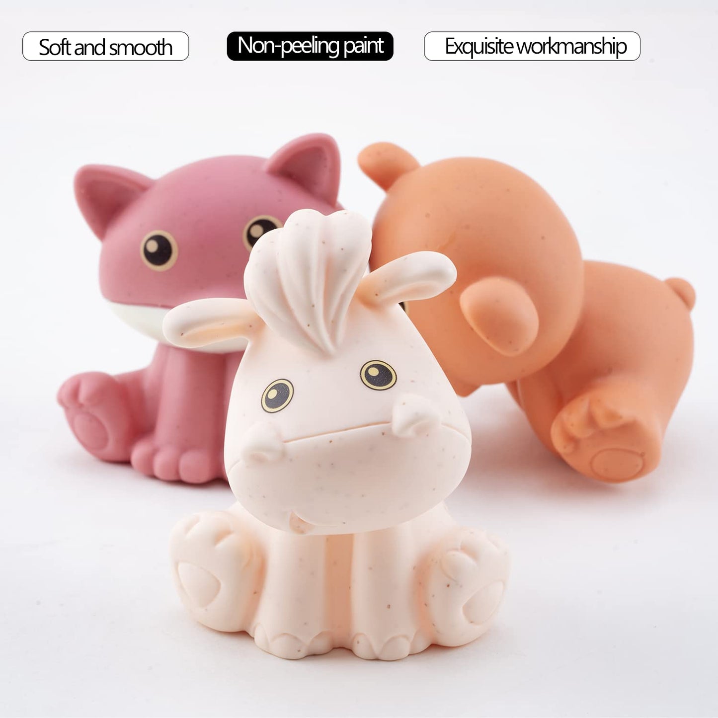 Amchsuri Mold Free Animal Baby Bath Toys For Infants 6 - 12 Months 9 Pack No Hole Bathtub Toys Eco-Friendly Non Toxic Bathtub Float Toy For Water Play Kids