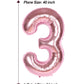 Aule 40 Inch Big Rose Gold 3 Balloon Number Large Foil Helium Number Balloons 0-9 Jumbo Giant Happy 3Rd Birthday Party Decoratio